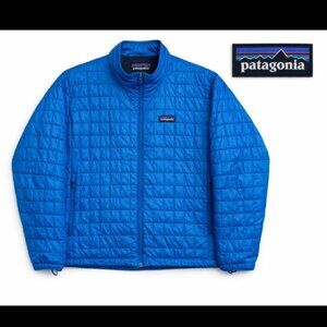 Patagonia Nano Puff Jacket Men XXL Blue Full Zip Quilted Primaloft Gorpcore FLAW